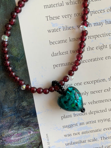 Verdigris Heart Necklace