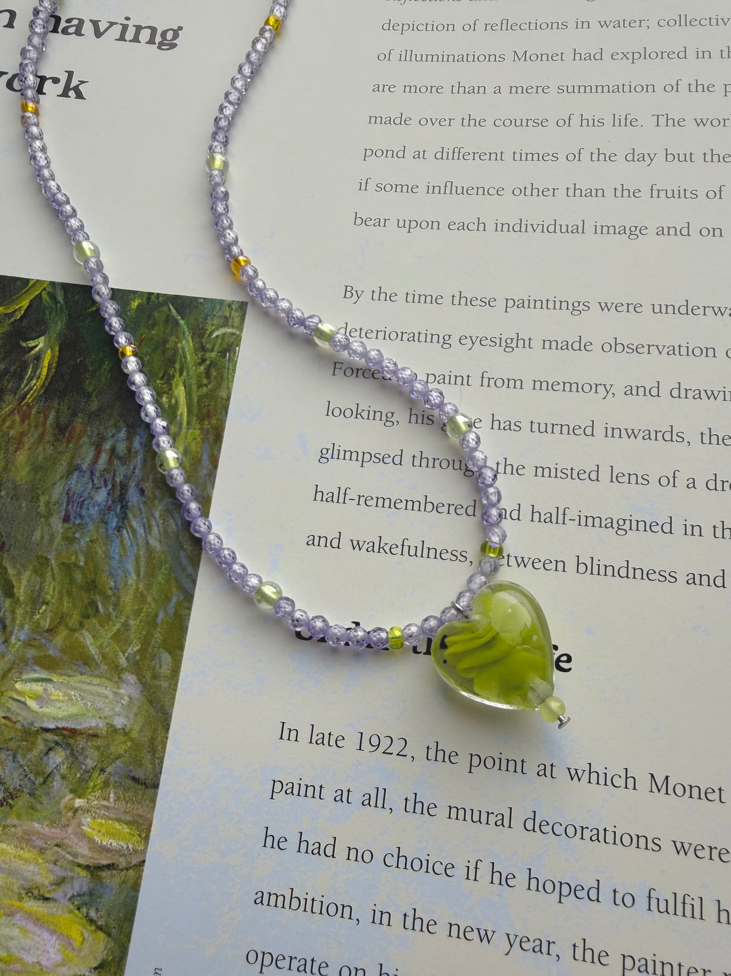 Green Swirl Heart Necklace