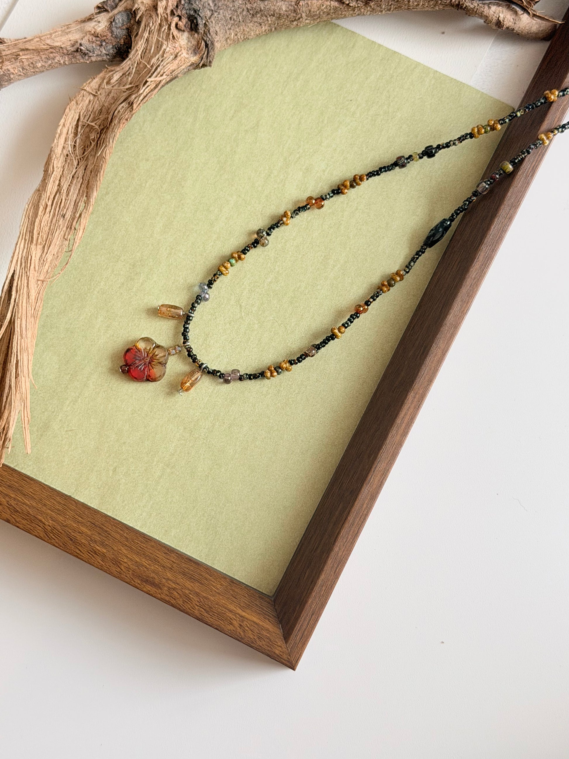 Amber Flower Necklace