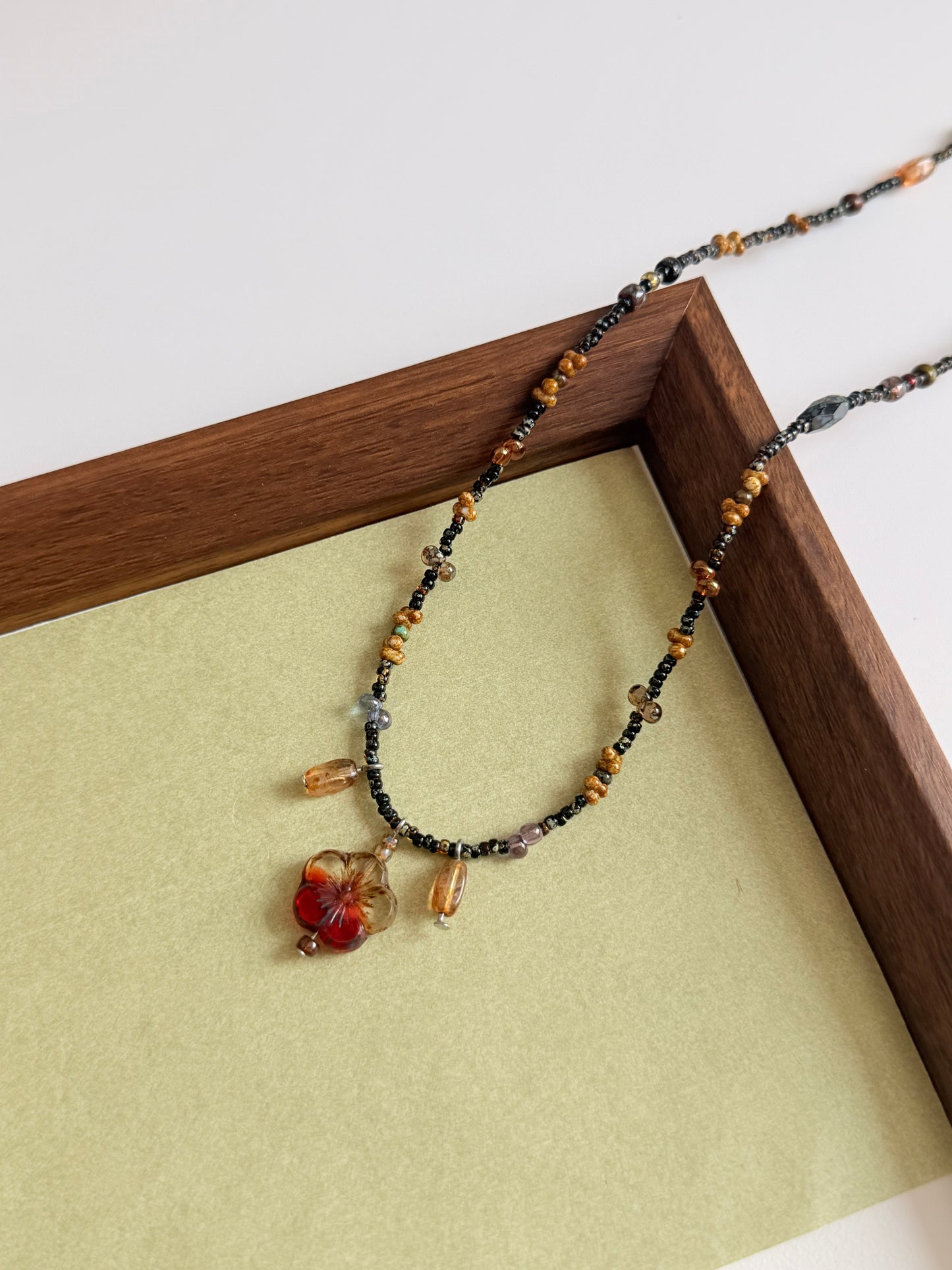 Amber Flower Necklace