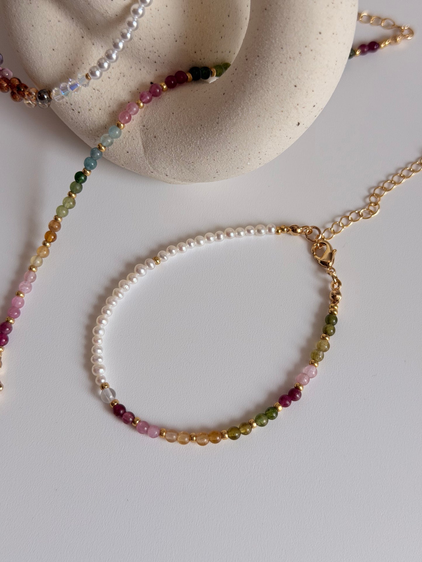Tourmaline Pearl Bracelet