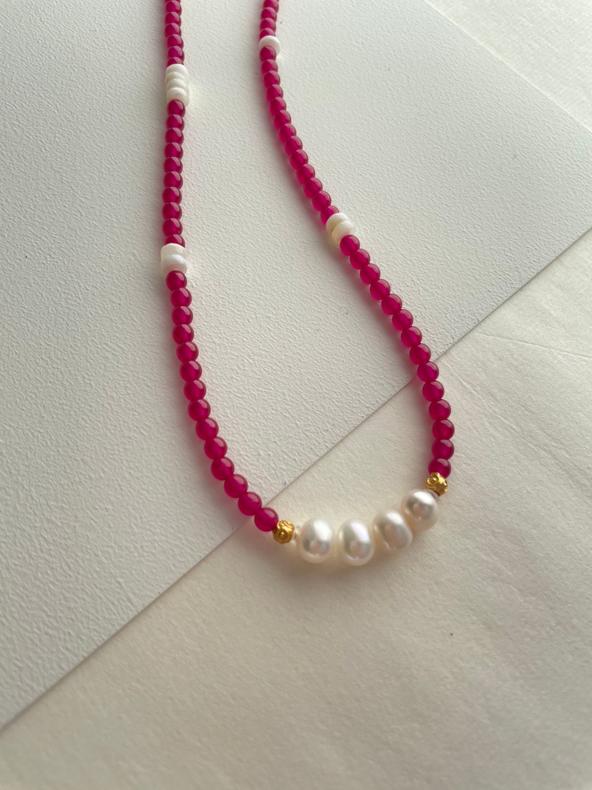 Crimson Pearl Necklace