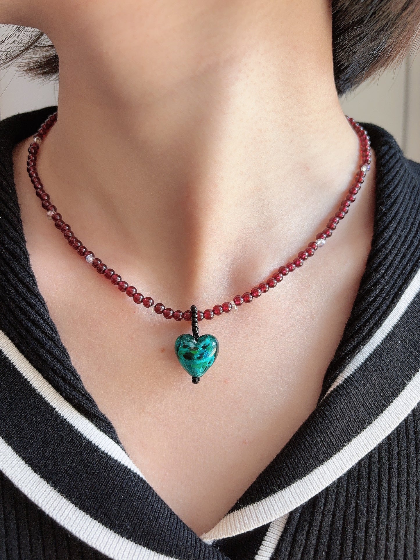 Verdigris Heart Necklace